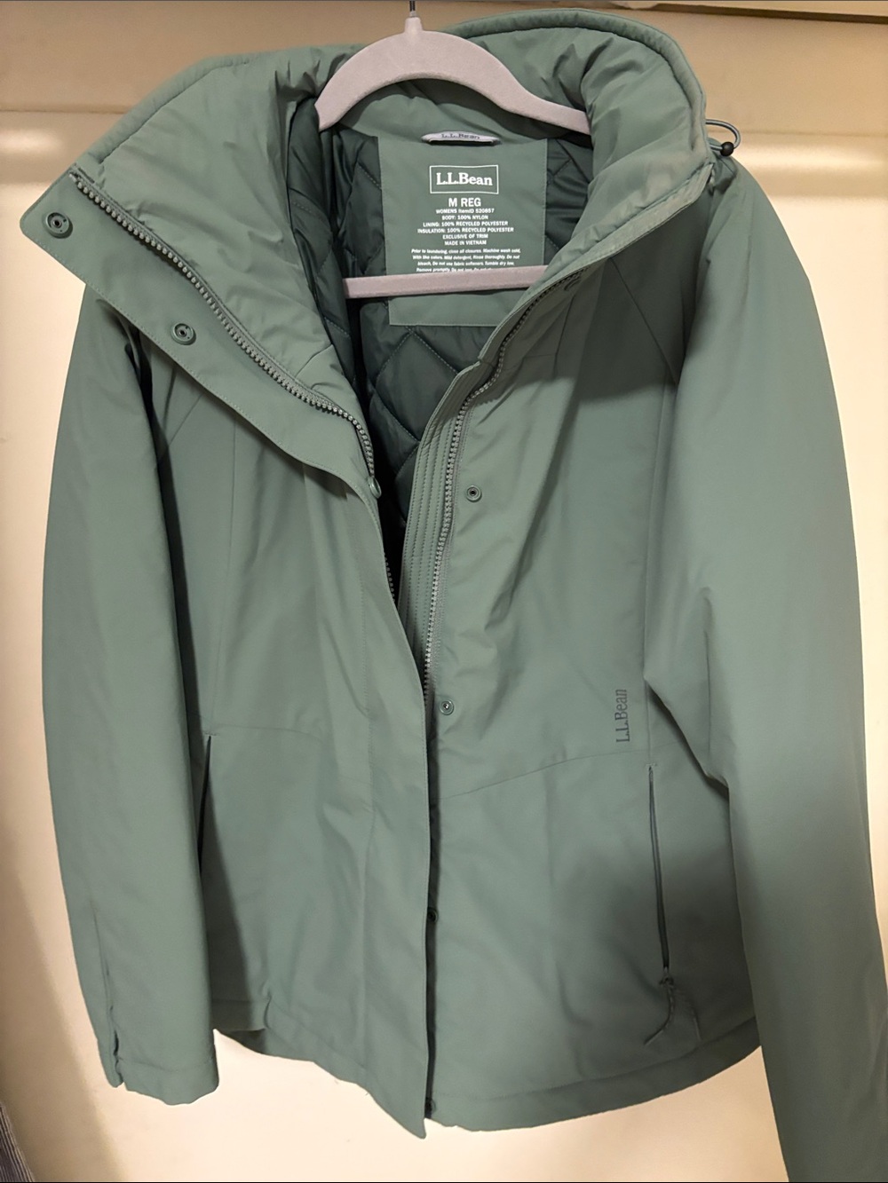 L.L. Bean Women's Sage Green Insulated Puffer Jacket